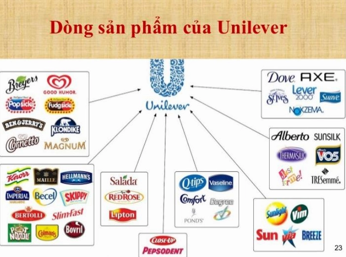 Đa dạng sản phẩm của Unilever