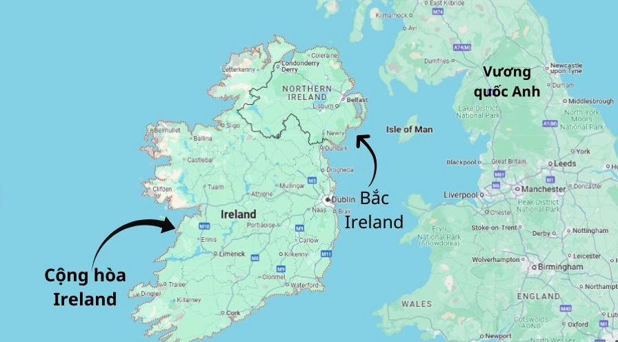 Bản đồ đảo Ireland