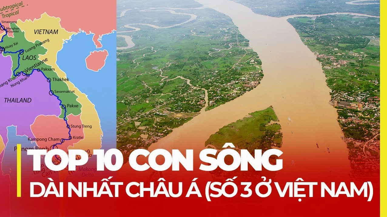 Bản đồ các con sông lớn ở châu Á