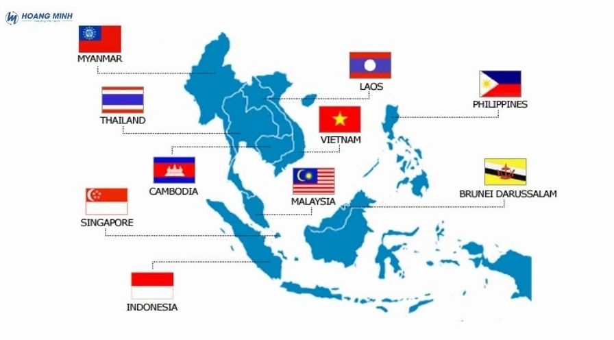 Bản đồ các nước ASEAN