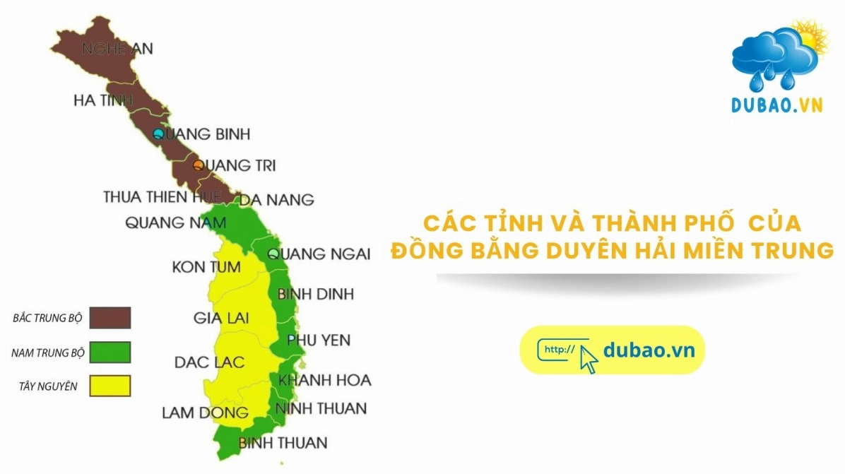 Bản đồ các tỉnh Duyên hải Miền Trung
