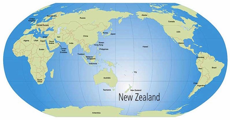 Bản đồ chi tiết New Zealand
