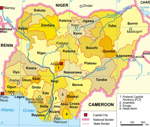 Bản đồ chính trị Nigeria