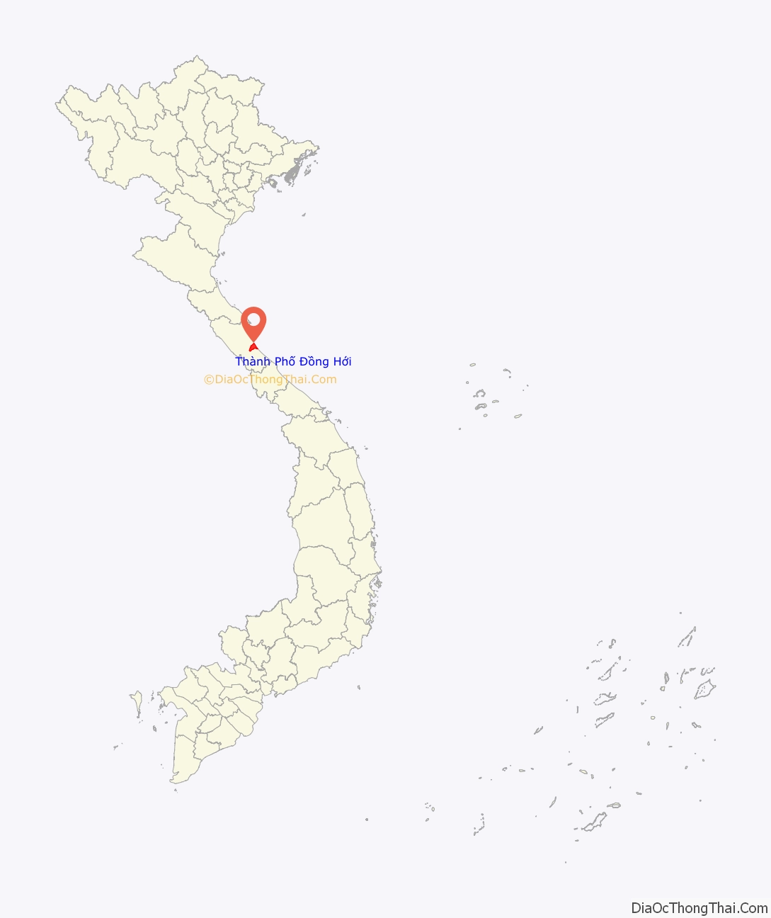Bản đồ hành chính thành phố Đồng Hới
