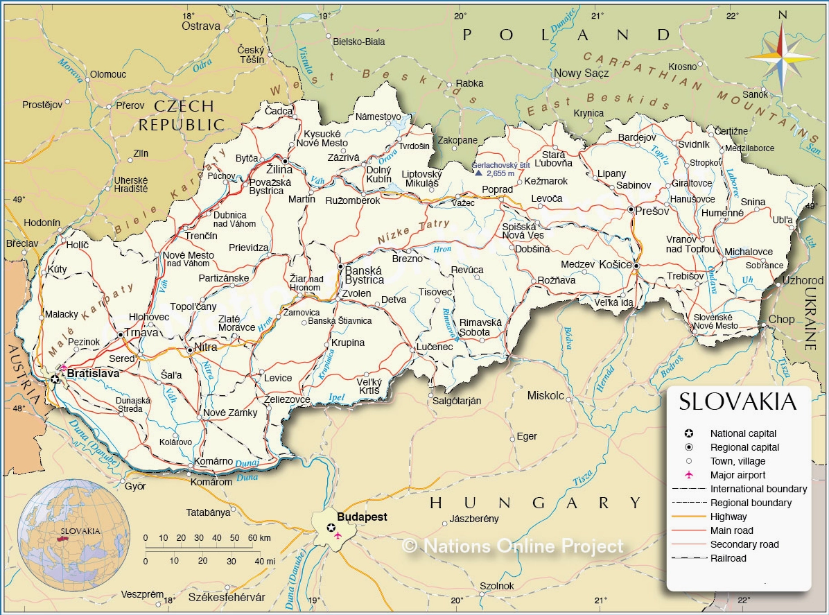 Bản đồ Slovakia