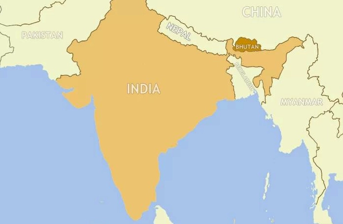 Bản đồ vị trí của Bhutan