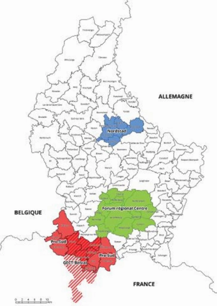 Bản đồ vị trí địa lý của Luxembourg