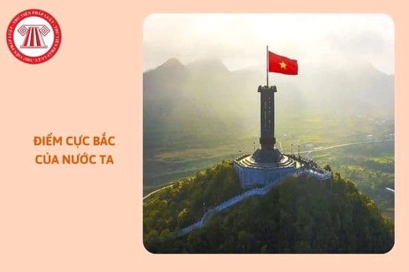Bản đồ Việt Nam với điểm cực bắc được đánh dấu
