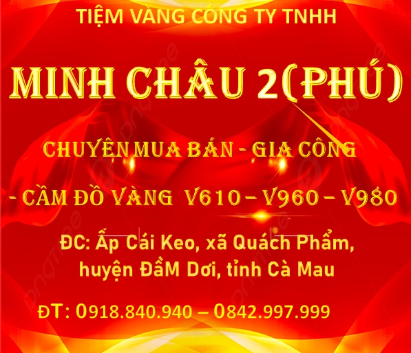 Bảng giá vàng Cà Mau hôm nay