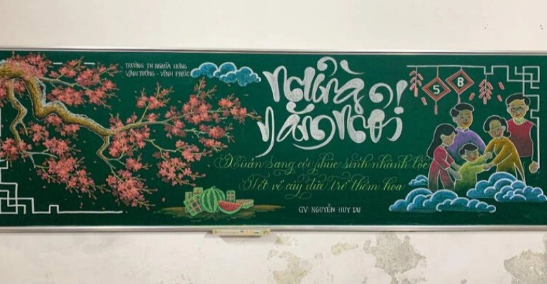 Bảng Tết rực rỡ sắc màu