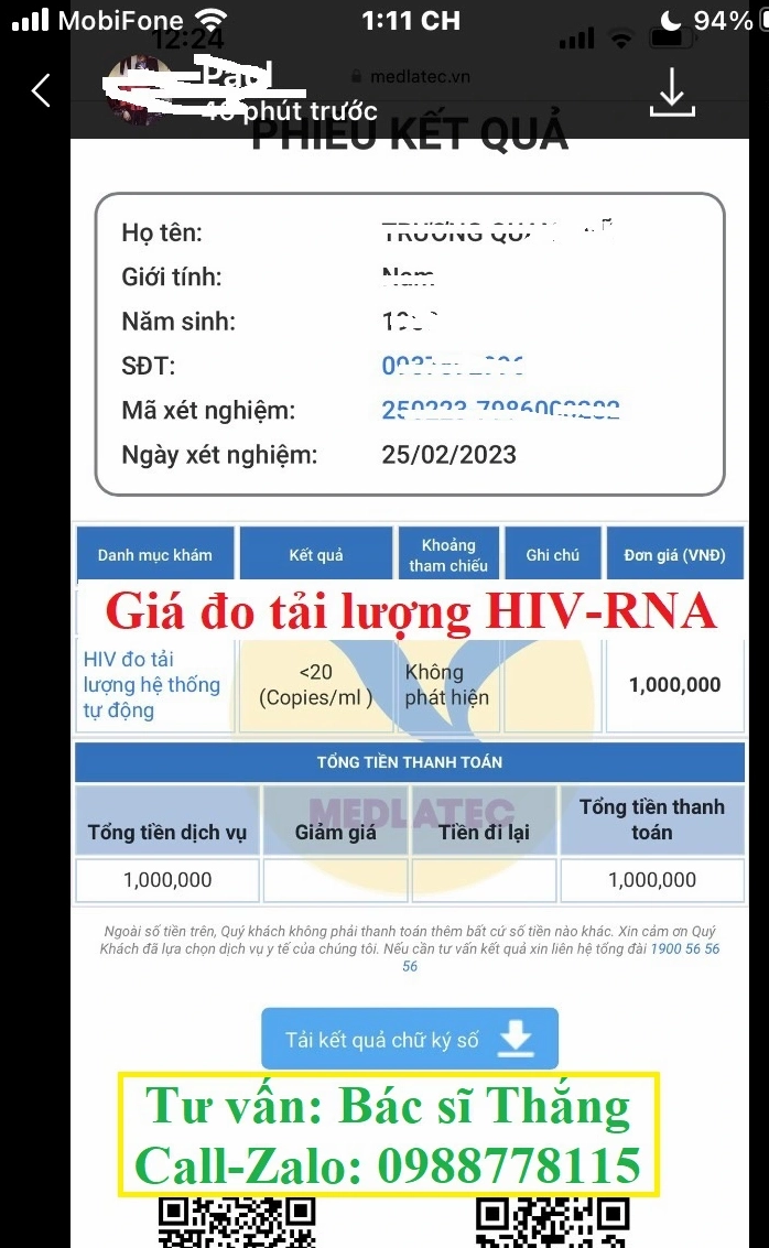 Bảo mật thông tin khi xét nghiệm HIV