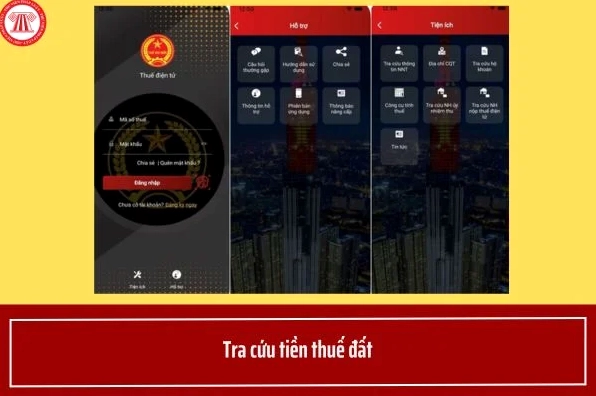 Biểu mẫu tra cứu thuế đất
