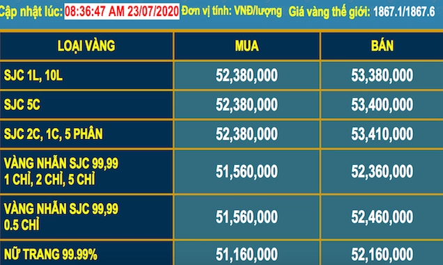 Biểu đồ dự báo giá vàng