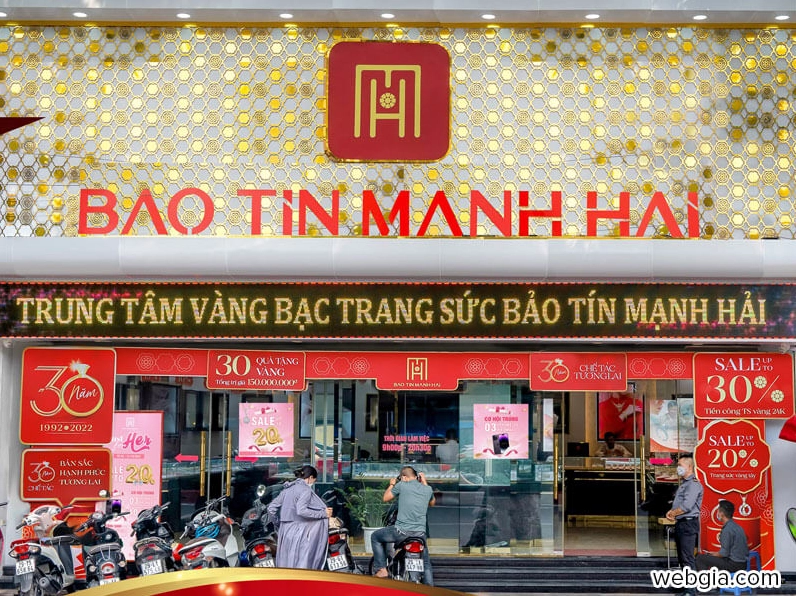 Biểu đồ giá vàng Mạnh Hải