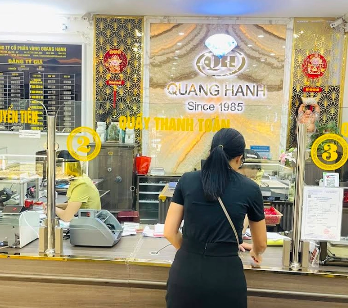 Biểu đồ giá vàng Quang Hạnh biến động