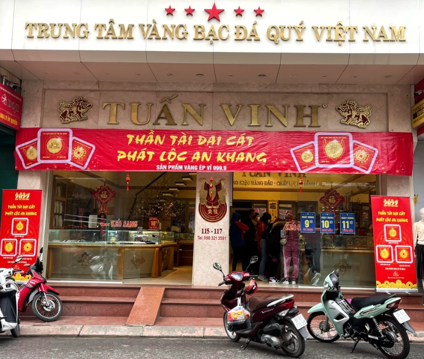 Biểu đồ phân tích giá vàng Tuấn Vinh Bắc Giang
