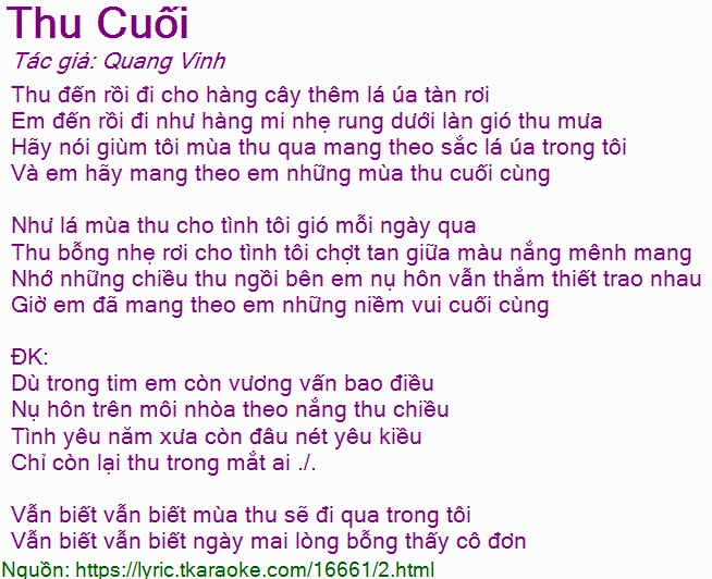 Biểu tượng âm nhạc kết thúc bài hát