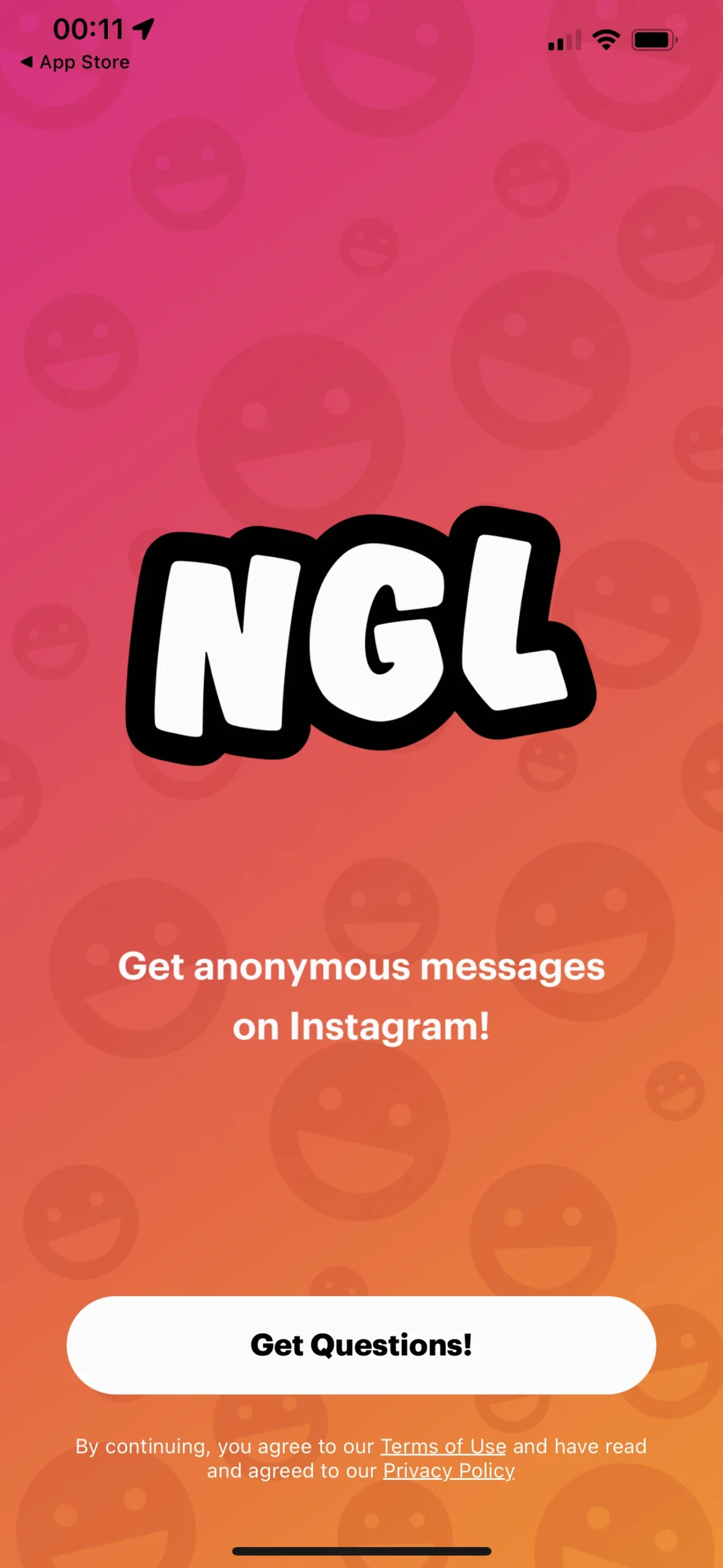 Biểu tượng Instagram và khái niệm ẩn danh