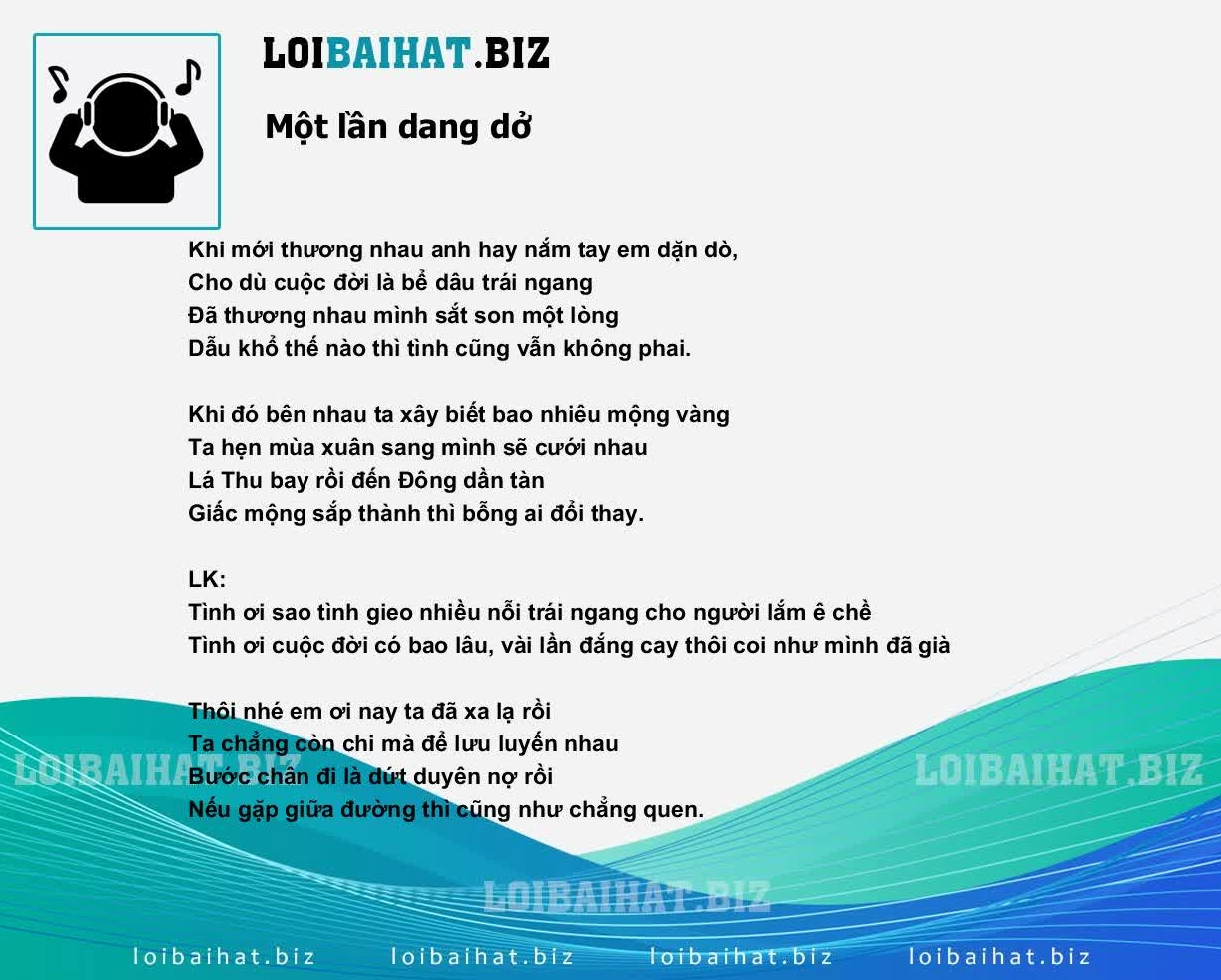 Ca sĩ Quang Lê thể hiện ca khúc Một Lần Dang Dở