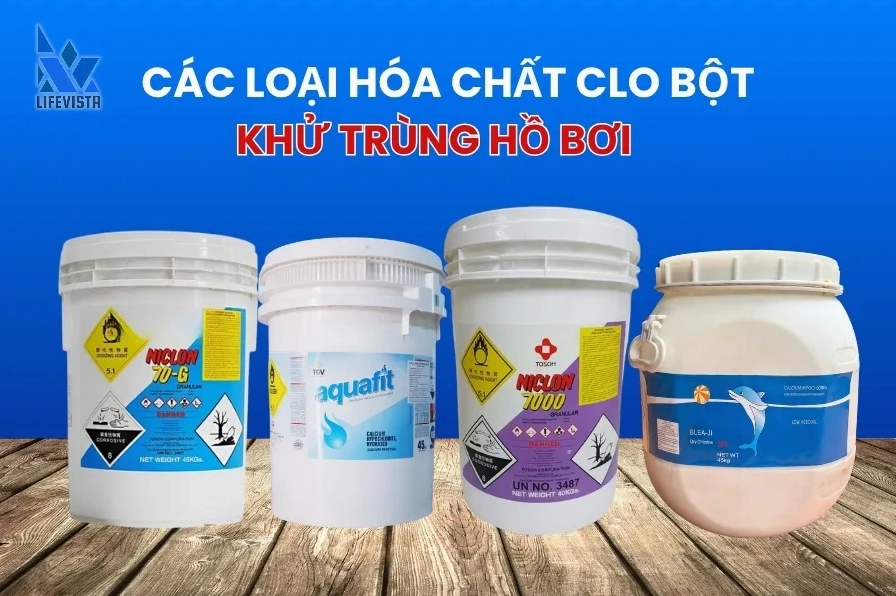 Các loại hóa chất khử trùng nước hồ bơi và cách sử dụng