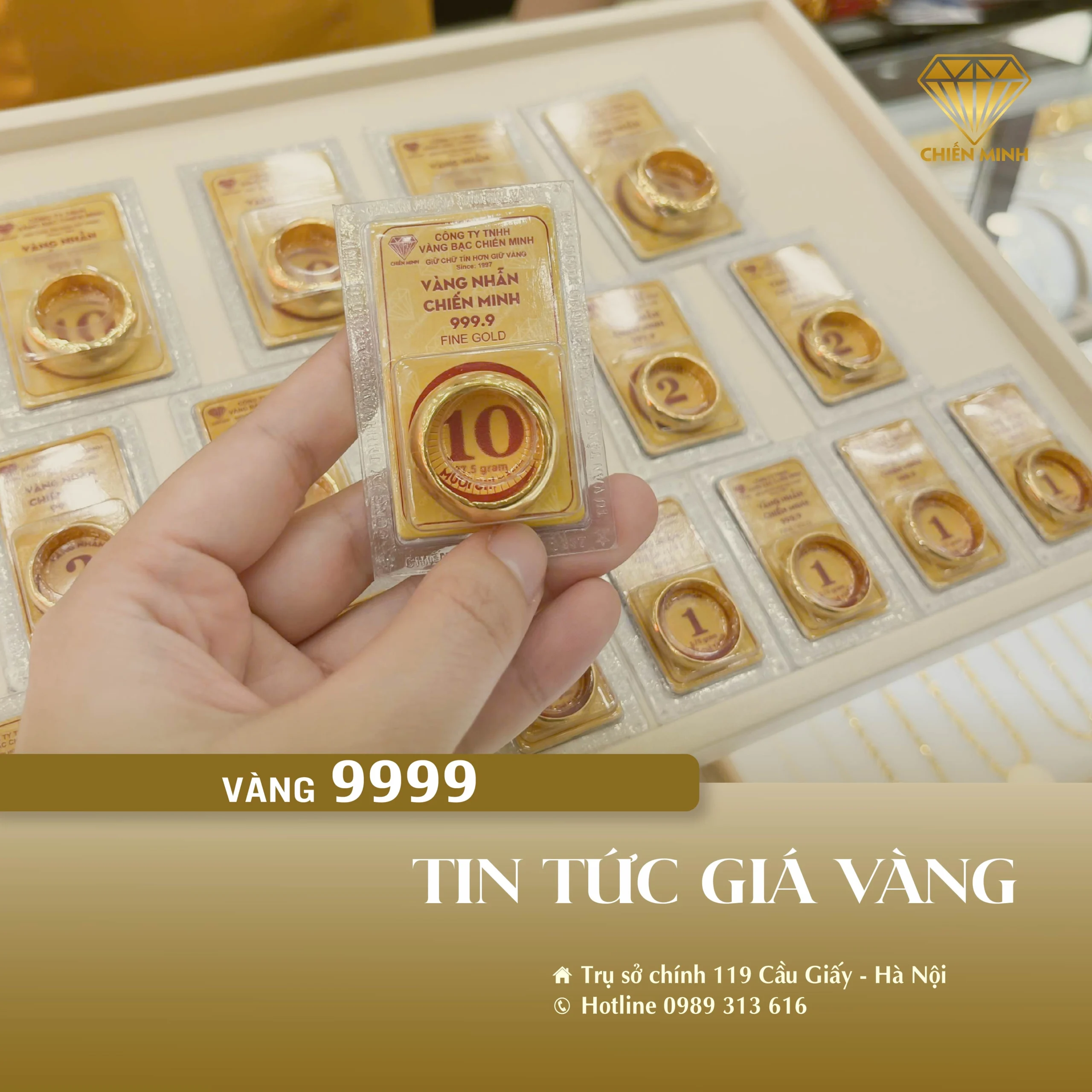 Các loại vàng trang sức tại Vàng Chiến Minh