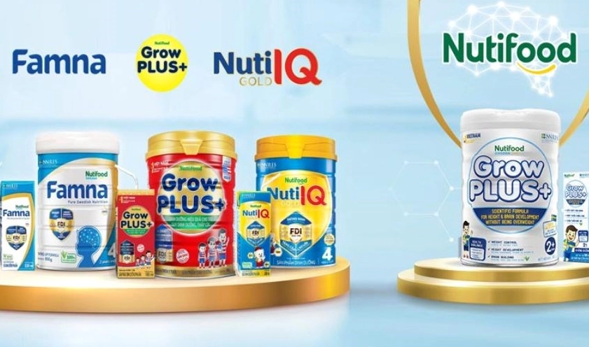 Các sản phẩm sữa Nutifood đa dạng