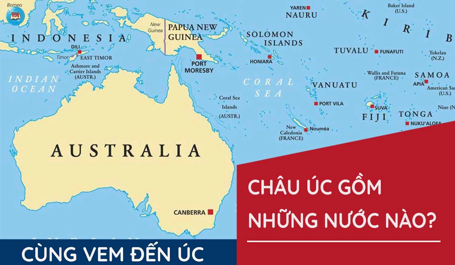Cảnh biển đẹp ở Châu Đại Dương
