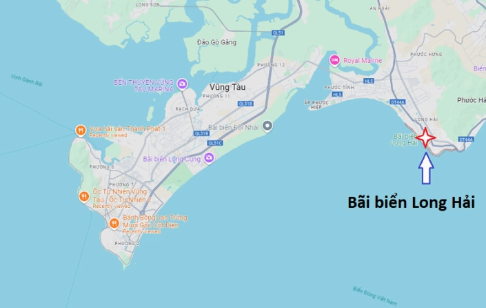 Cảnh biển Long Hải thơ mộng