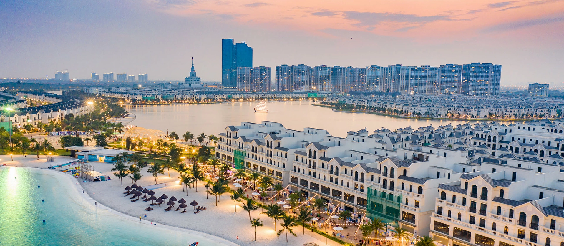 Cảnh quan biển hồ tại Vinhomes Ocean Park 1
