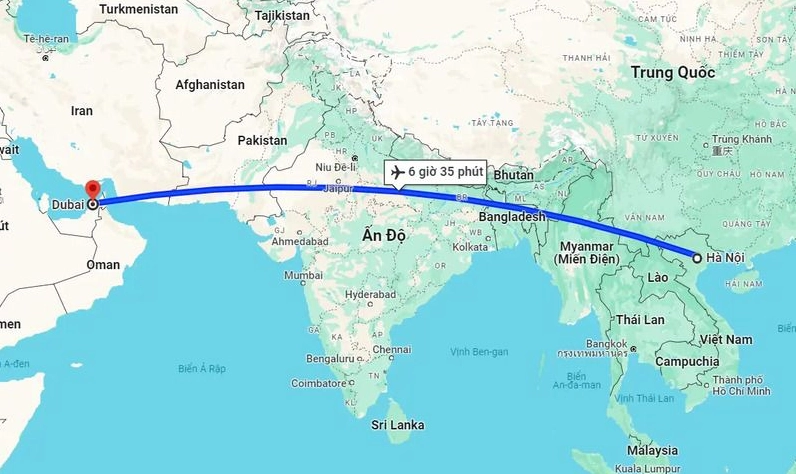 Cảnh quan Dubai về đêm