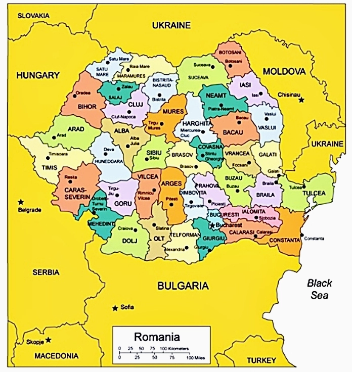 Cảnh quan núi non Romania