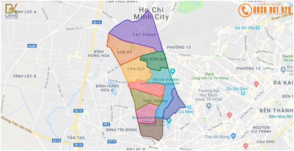 Cảnh quan đô thị Quận Tân Phú