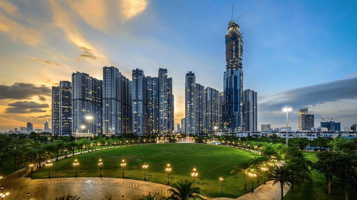 Cảnh quan thành phố từ Vinhomes Central Park