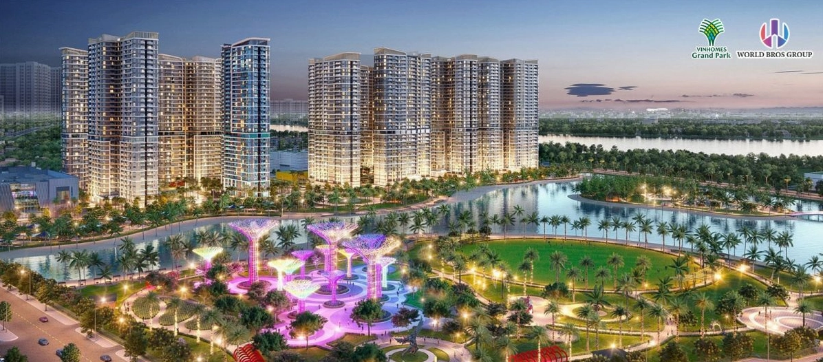 Cảnh quan xanh mát và hiện đại tại Grand Park Quận 9