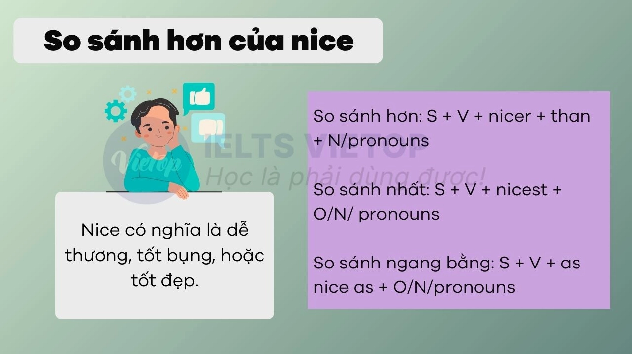 Cấu trúc so sánh hơn của nice