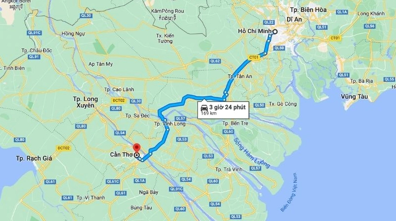 Chợ nổi Cái Răng với các loại trái cây tươi ngon