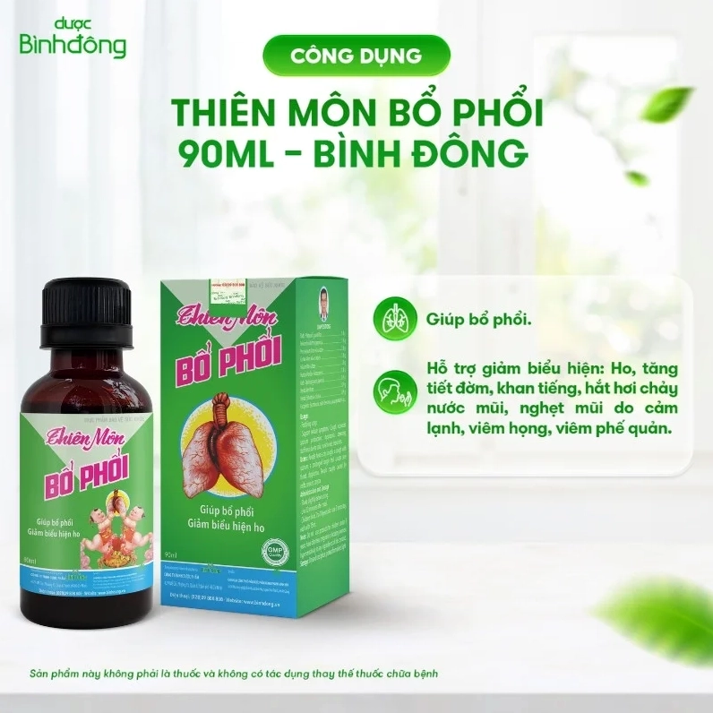 Công dụng của Thiên Môn Bổ Phổi trẻ em