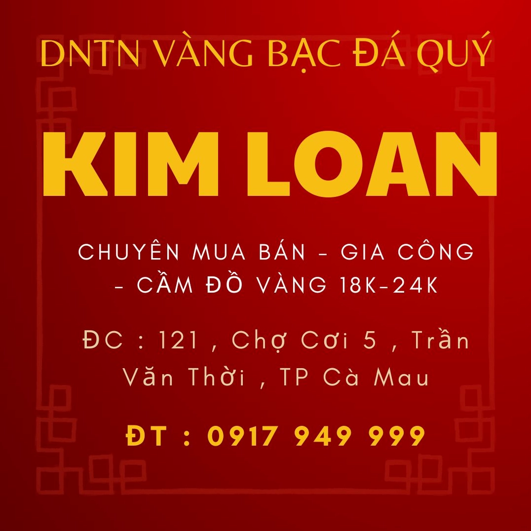 Cửa hàng vàng kim hoàn tại Cà Mau