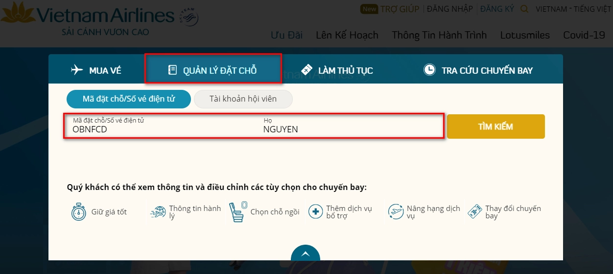 Email xác nhận vé máy bay