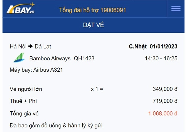 Giá vé máy bay Hà Nội Đà Lạt hấp dẫn