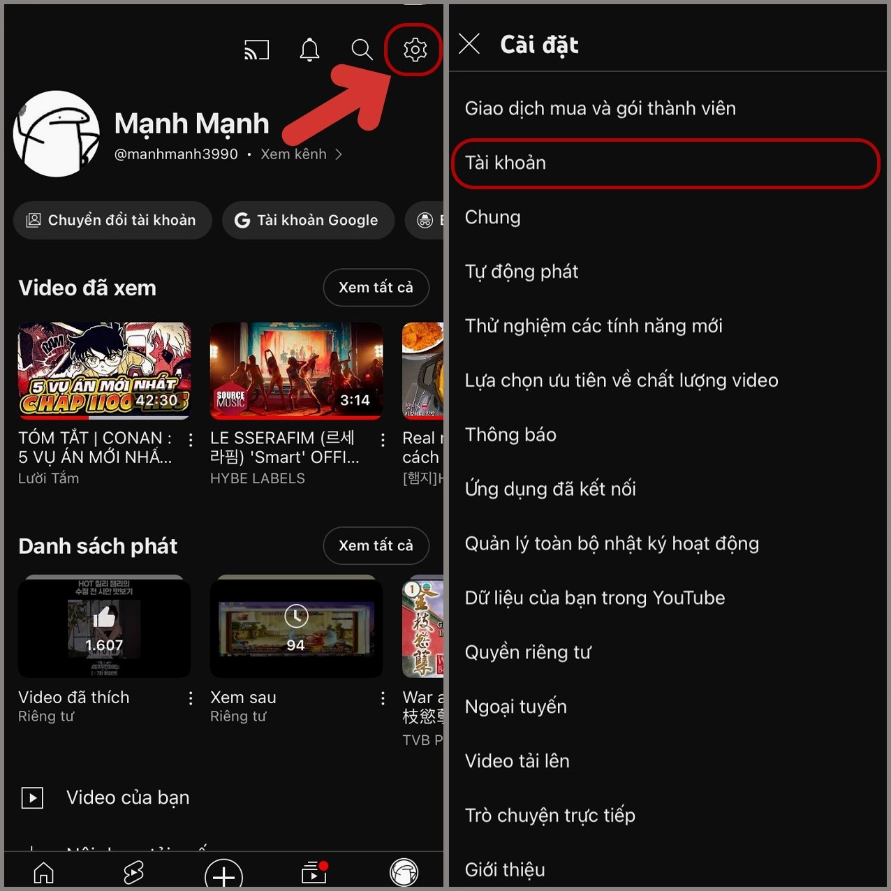 Giao diện bình luận trên YouTube