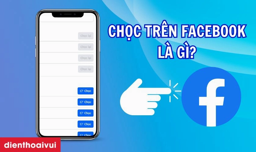 Giao diện Facebook với tùy chọn Chọc