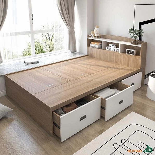 Giường 1m4 cao cấp với thiết kế hiện đại