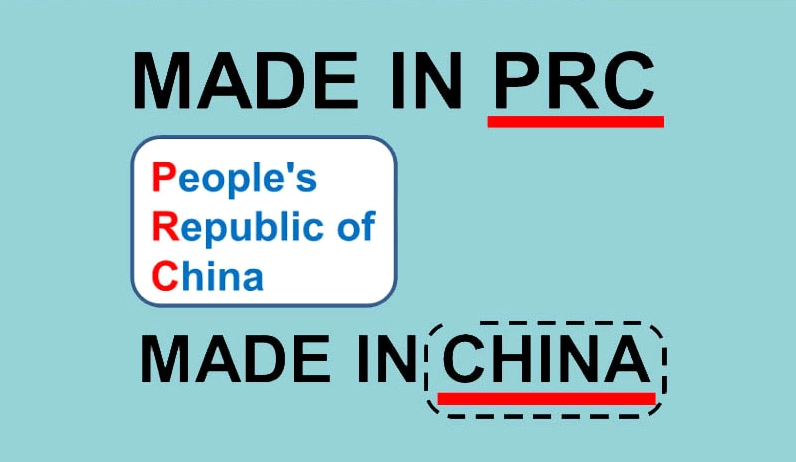 Hàng hóa với nhãn Made in PRC