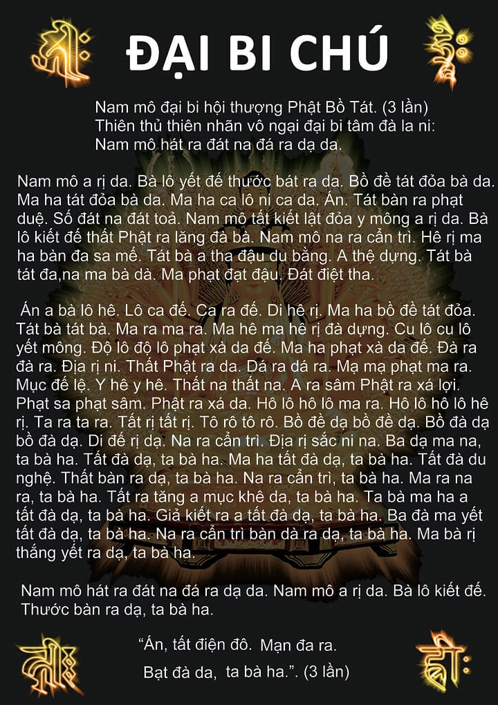 Hình ảnh chú Đại Bi