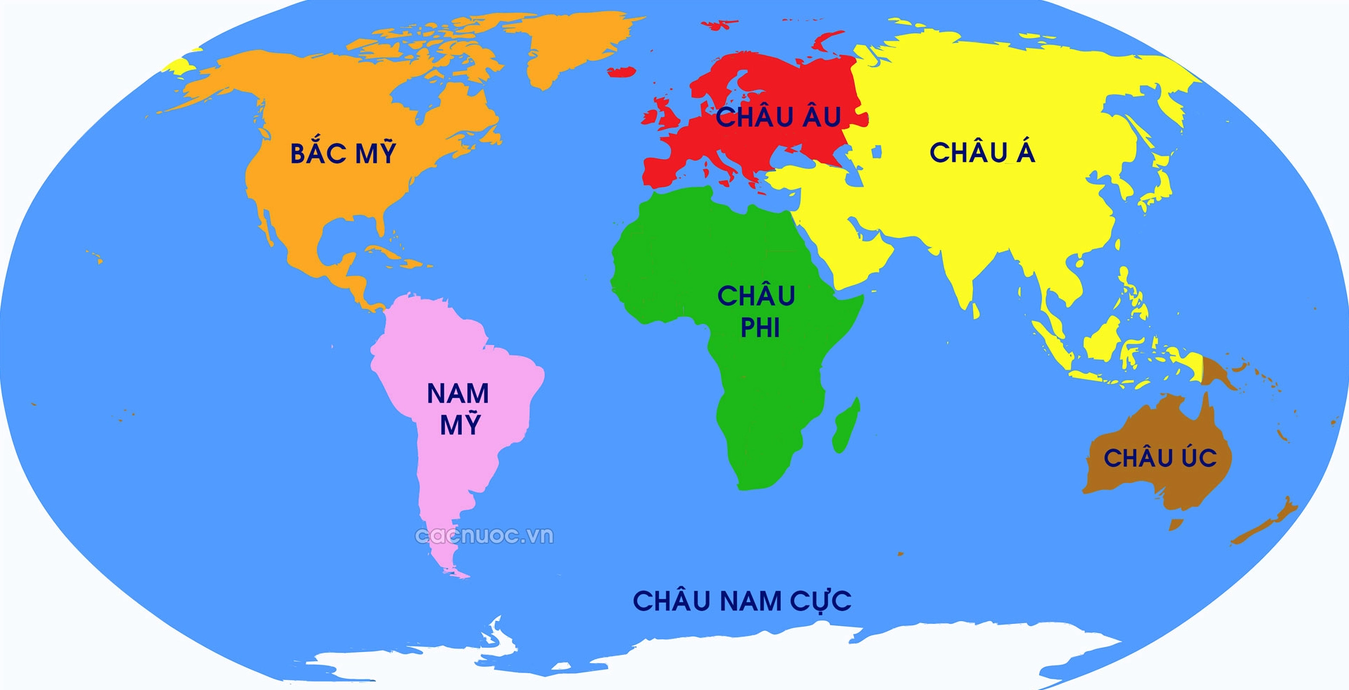 Hình ảnh minh họa các châu lục trên thế giới