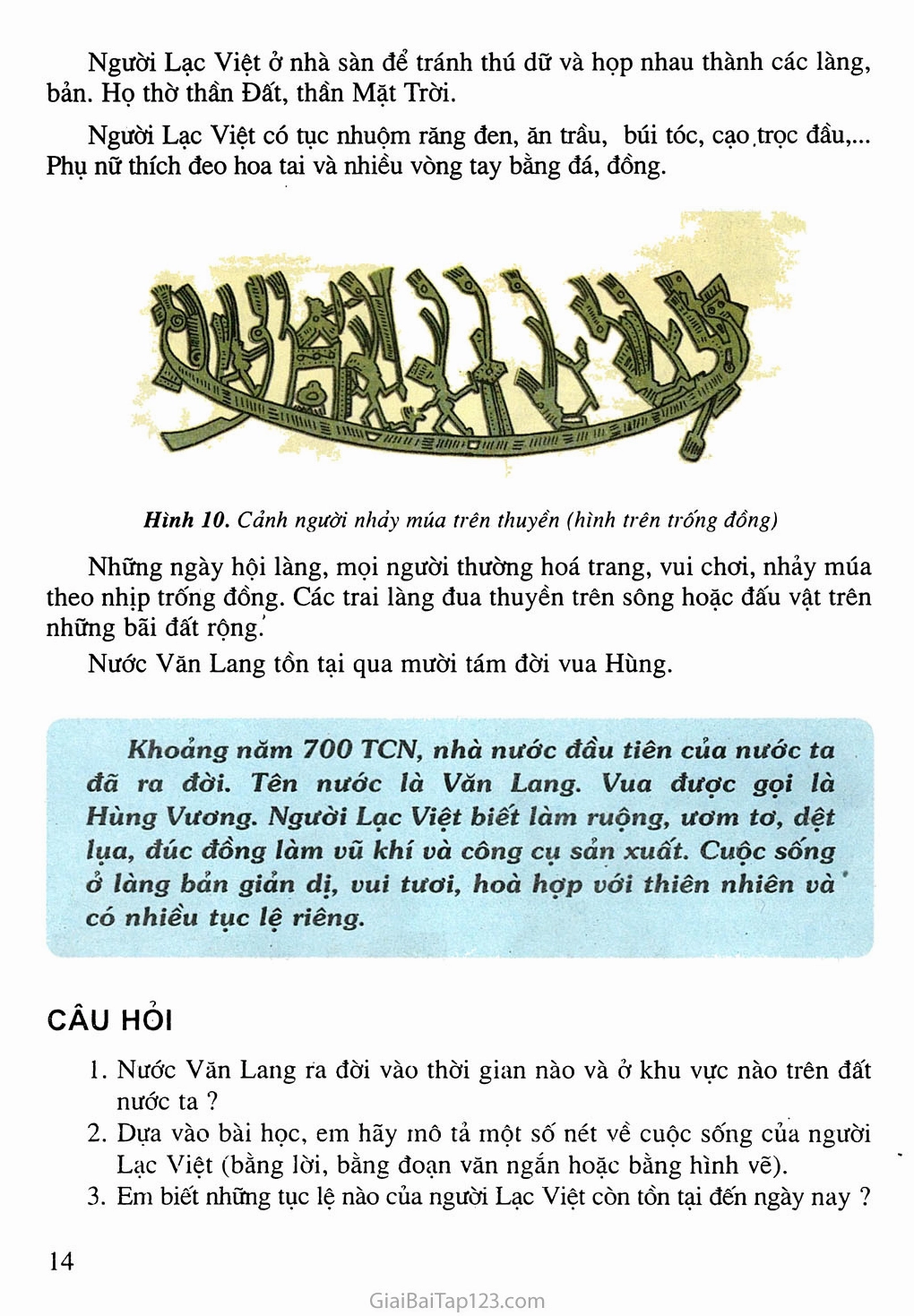Hình ảnh minh họa cuộc sống người dân thời Văn Lang