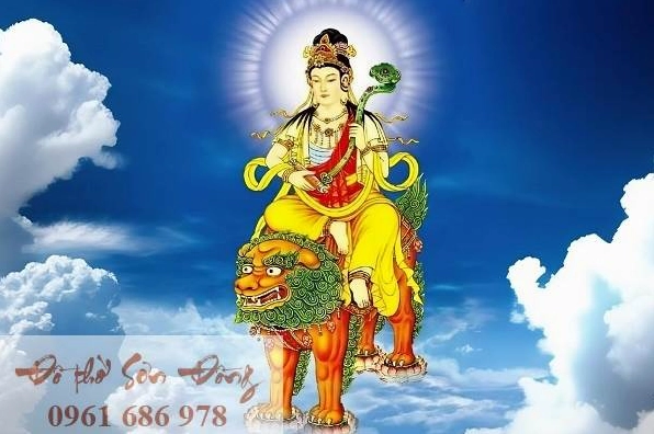 Hình ảnh Văn Thù Sư Lợi Bồ Tát uy nghiêm
