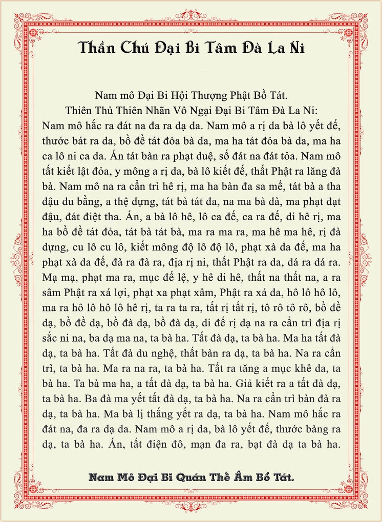 Học chú Đại Bi