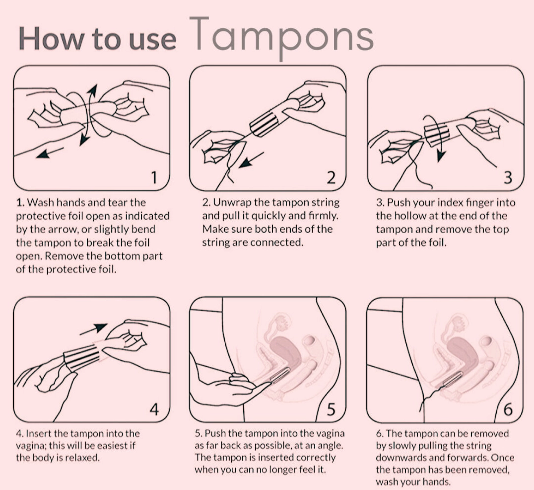 Hướng dẫn cách đưa tampon vào âm đạo
